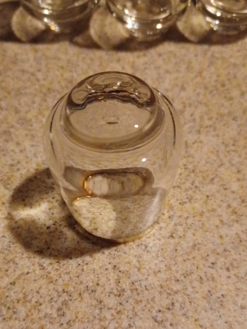 Set of 8 Clear Glass Tumblers with Gold Rim - Home Dining